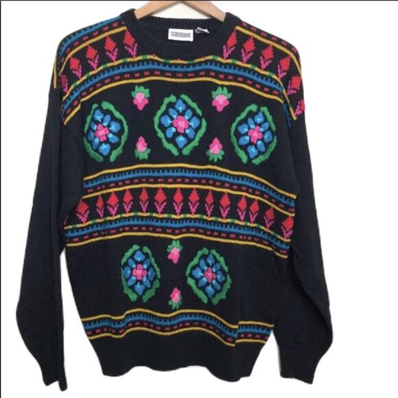 Vintage Embroidered Crewneck Sweater - Picture 1 of 8